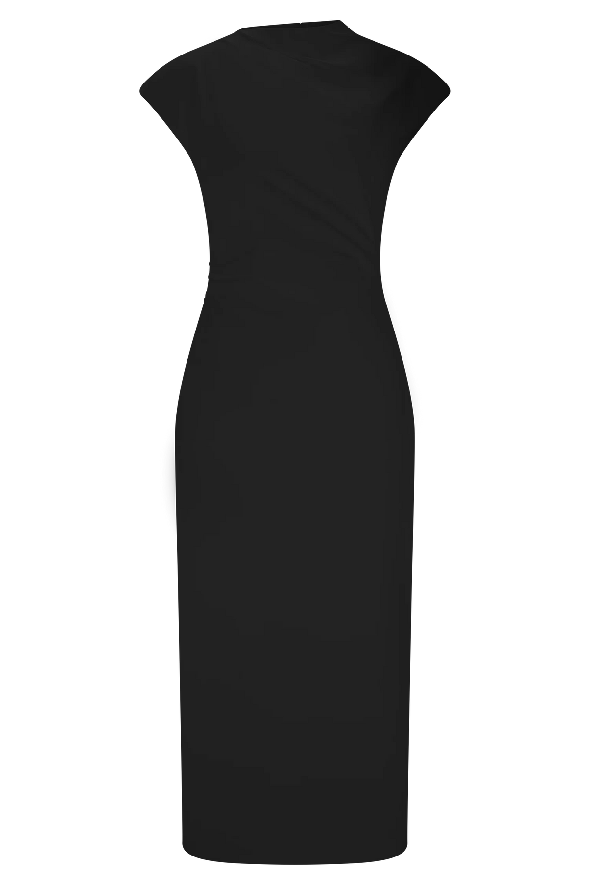 Lorena Cotton Midi Dress - Black