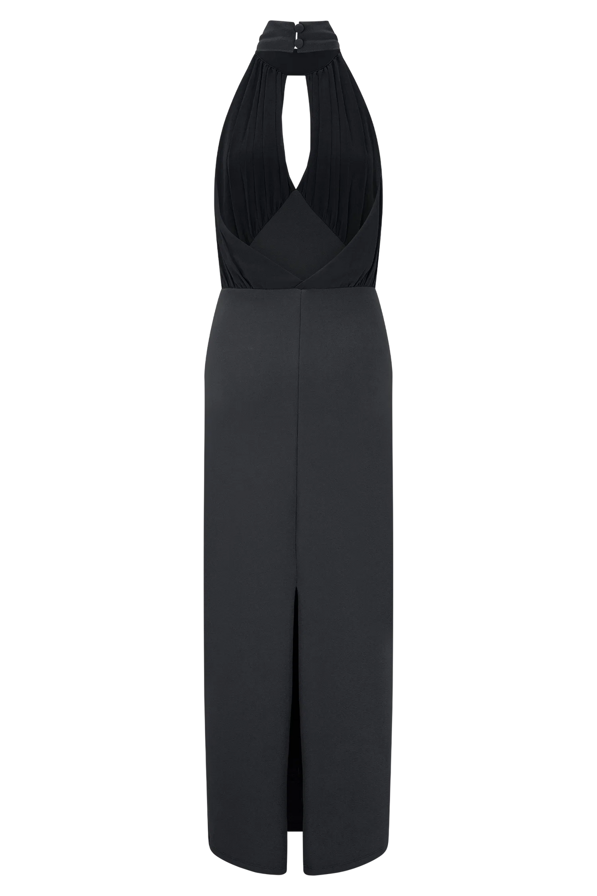 Mierah Halter Midi Dress - Black