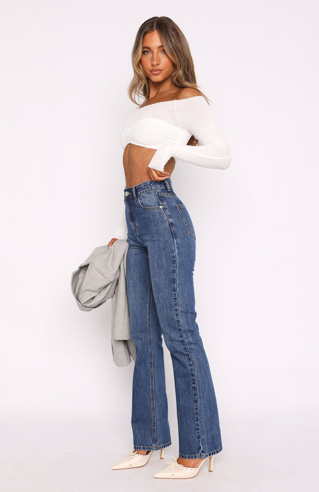 Millie High Rise Bootleg Jeans Dark Blue Wash