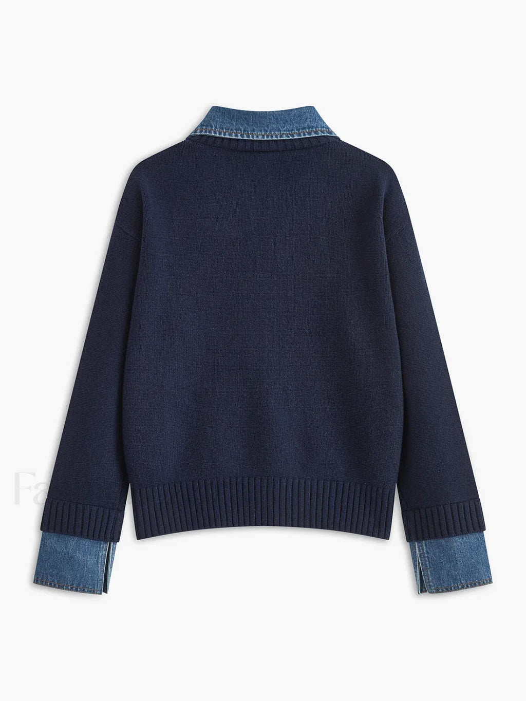 2 in 1 Panel Lapel Sweater
