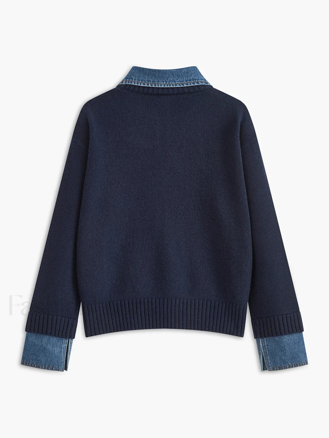 2 in 1 Panel Lapel Sweater