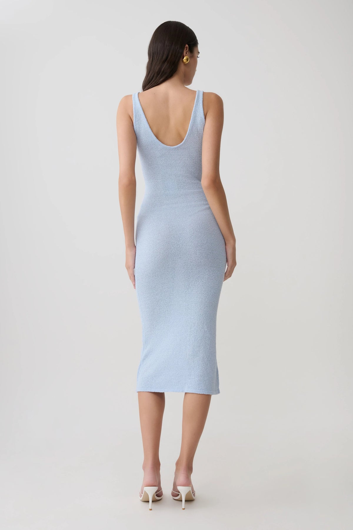 Rachael Knit Midi Dress - Light Blue