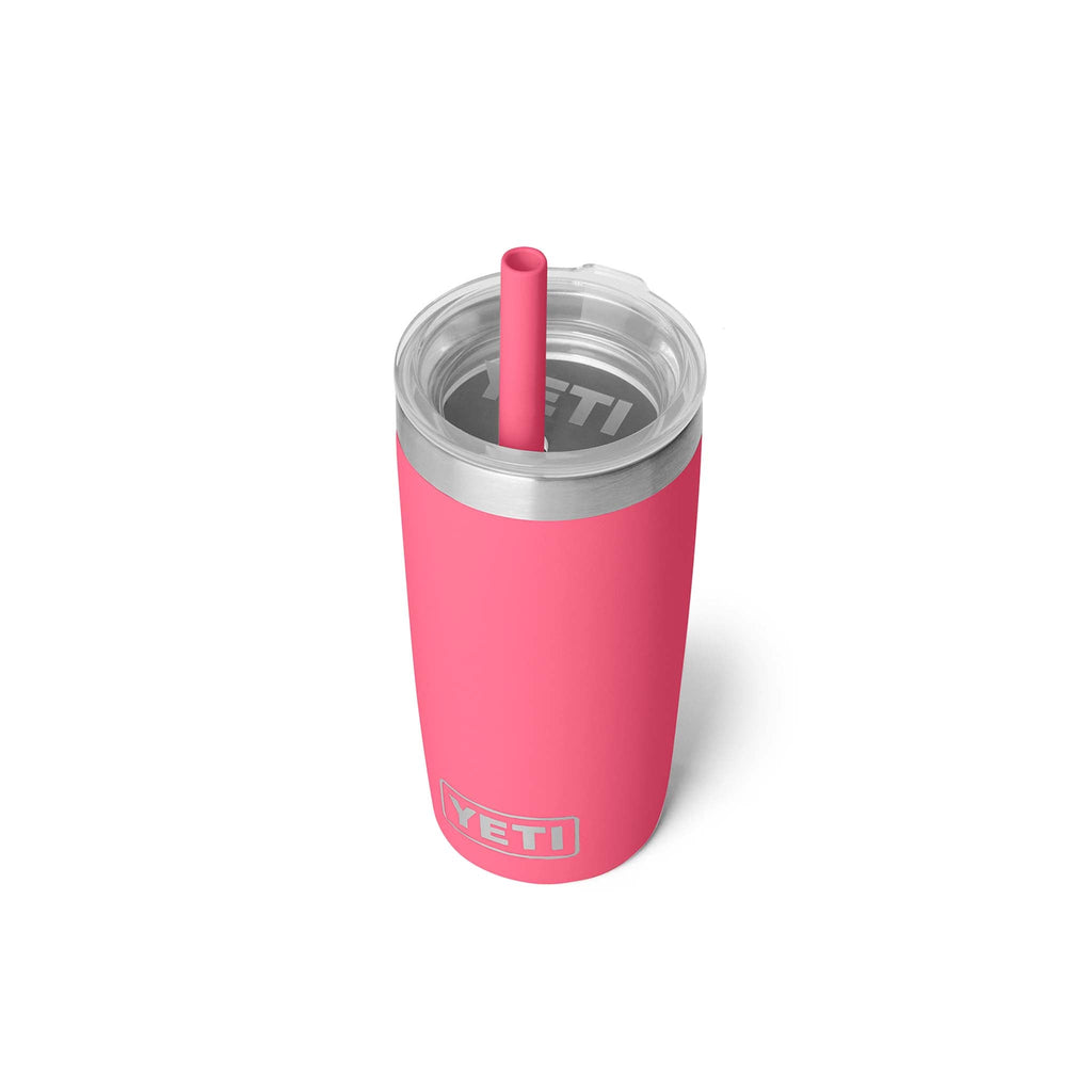 YETI Tropical Pink Rambler 10oz Tumbler with Silicone Straw