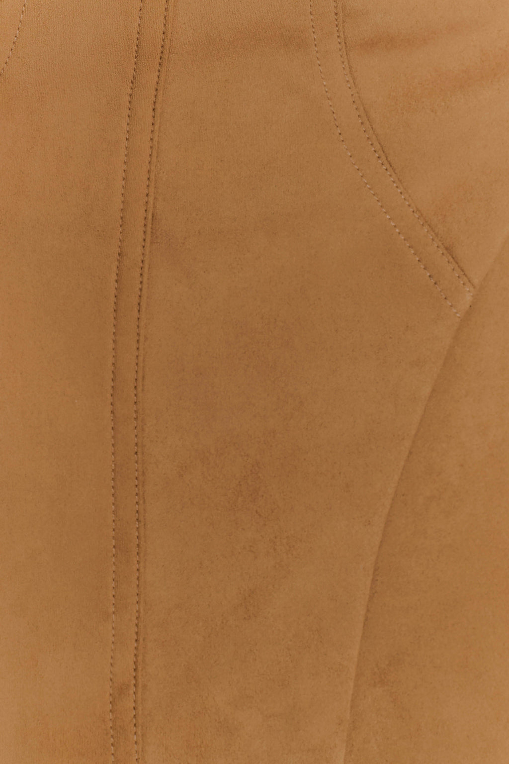 Andy Faux Suede Mini Dress - Camel