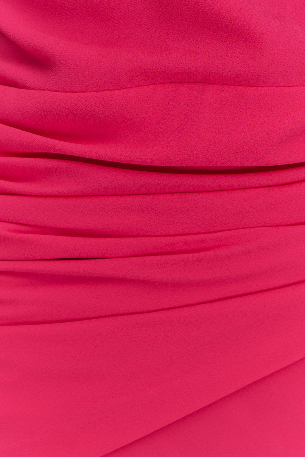 Giulia Chiffon Draped Mini Dress - Raspberry