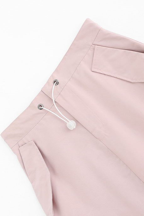 A-Line Gray Vintage Cargo High Slit Skirt