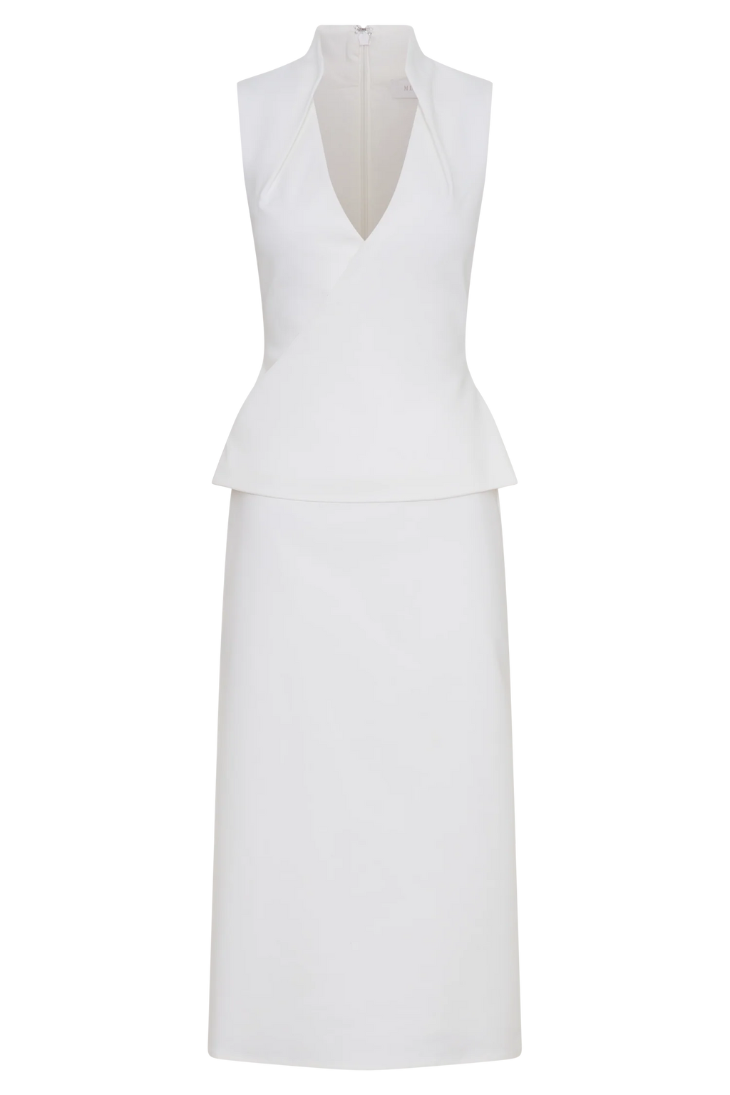 Yanina Cotton Halter Midi Dress - White
