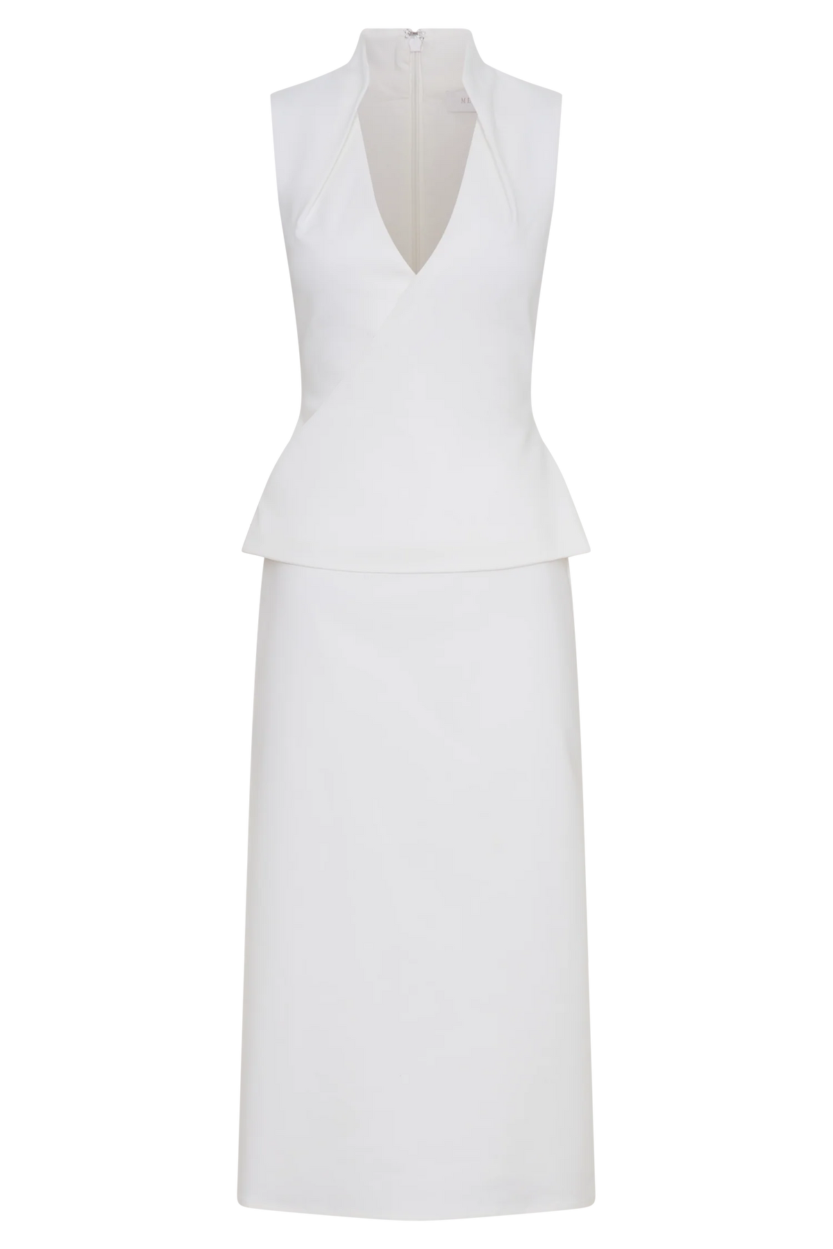 Yanina Cotton Halter Midi Dress - White