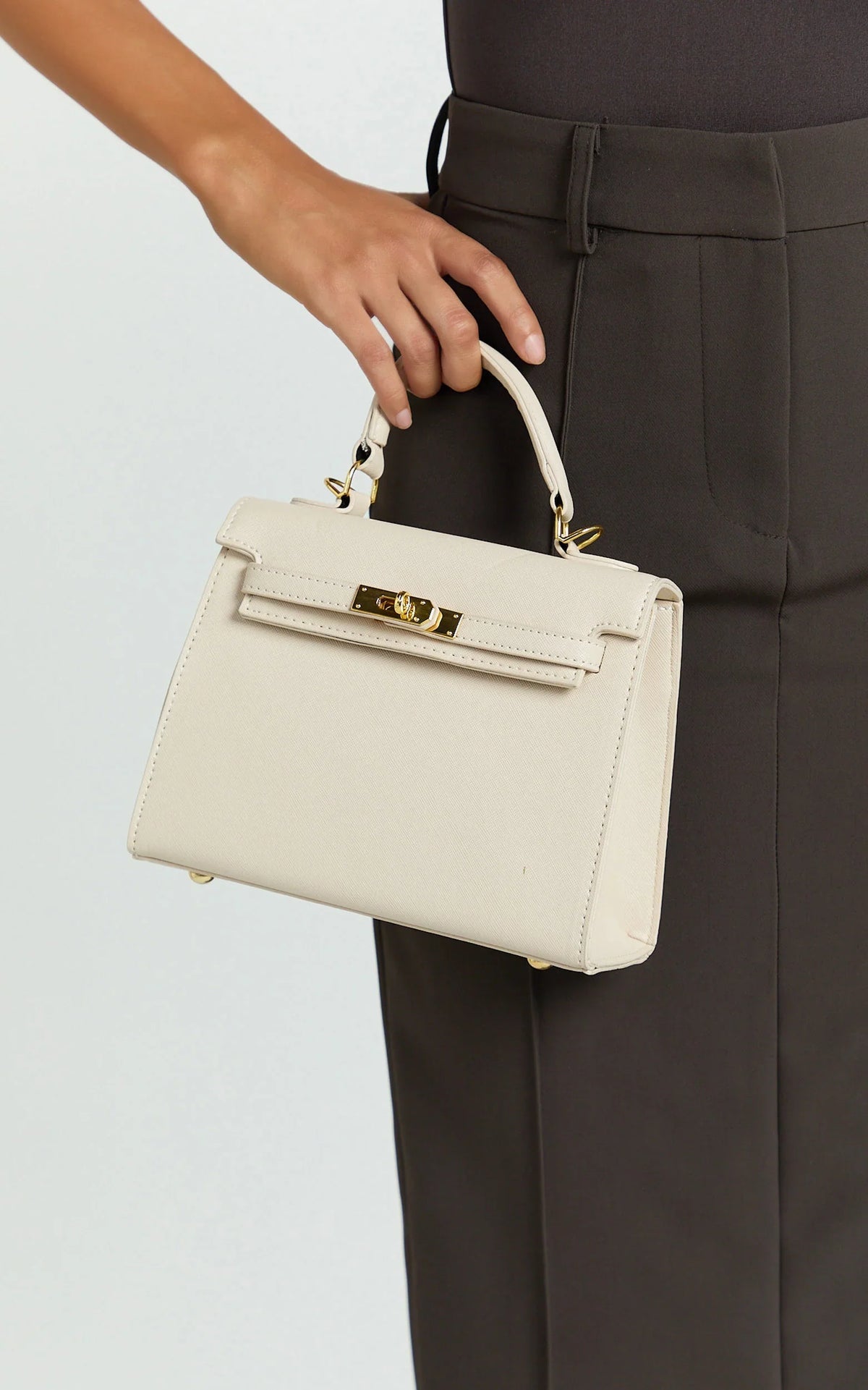 Hera Bag - Top Handle Crossbody Bag in Bone