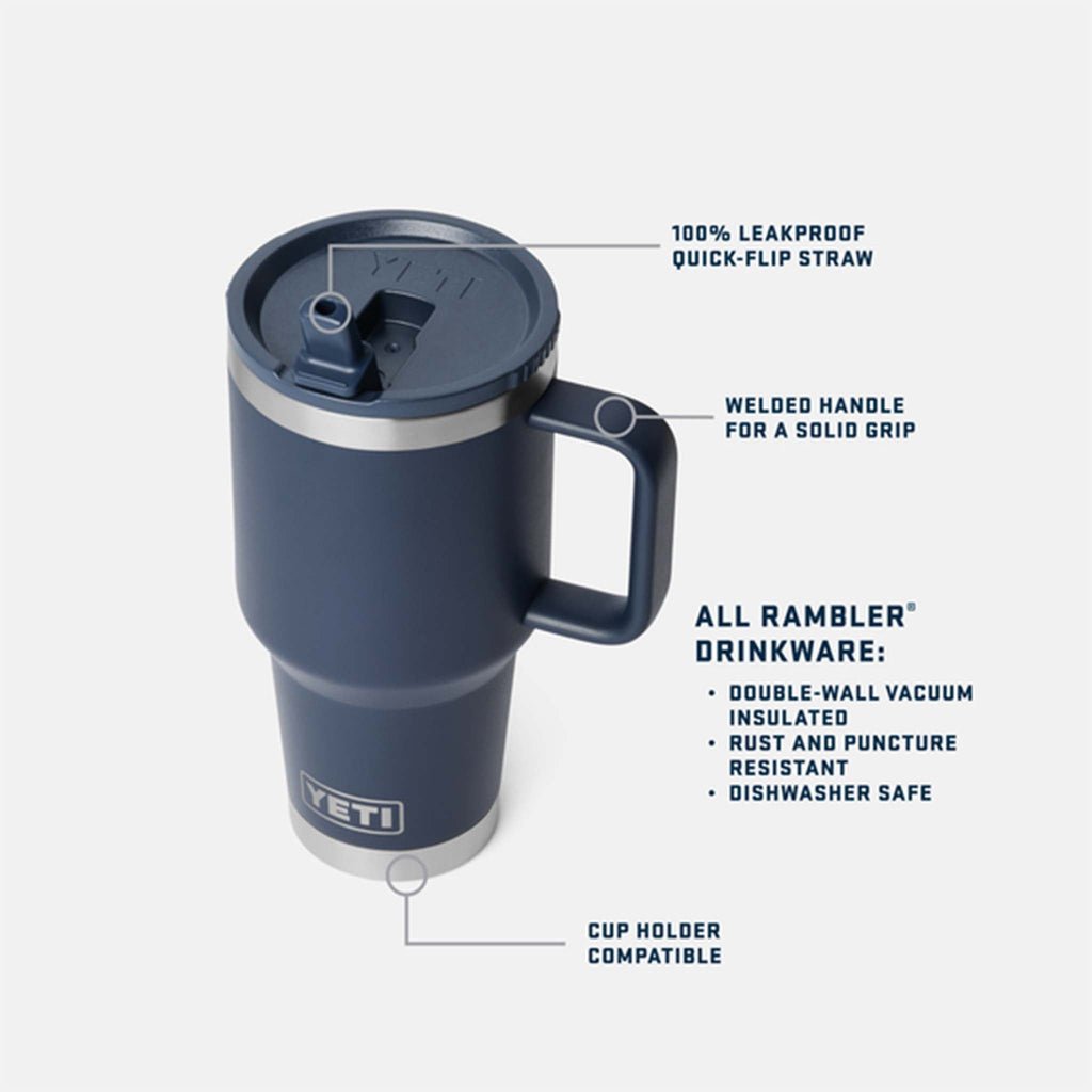YETI Black 30oz Travel Straw Mug
