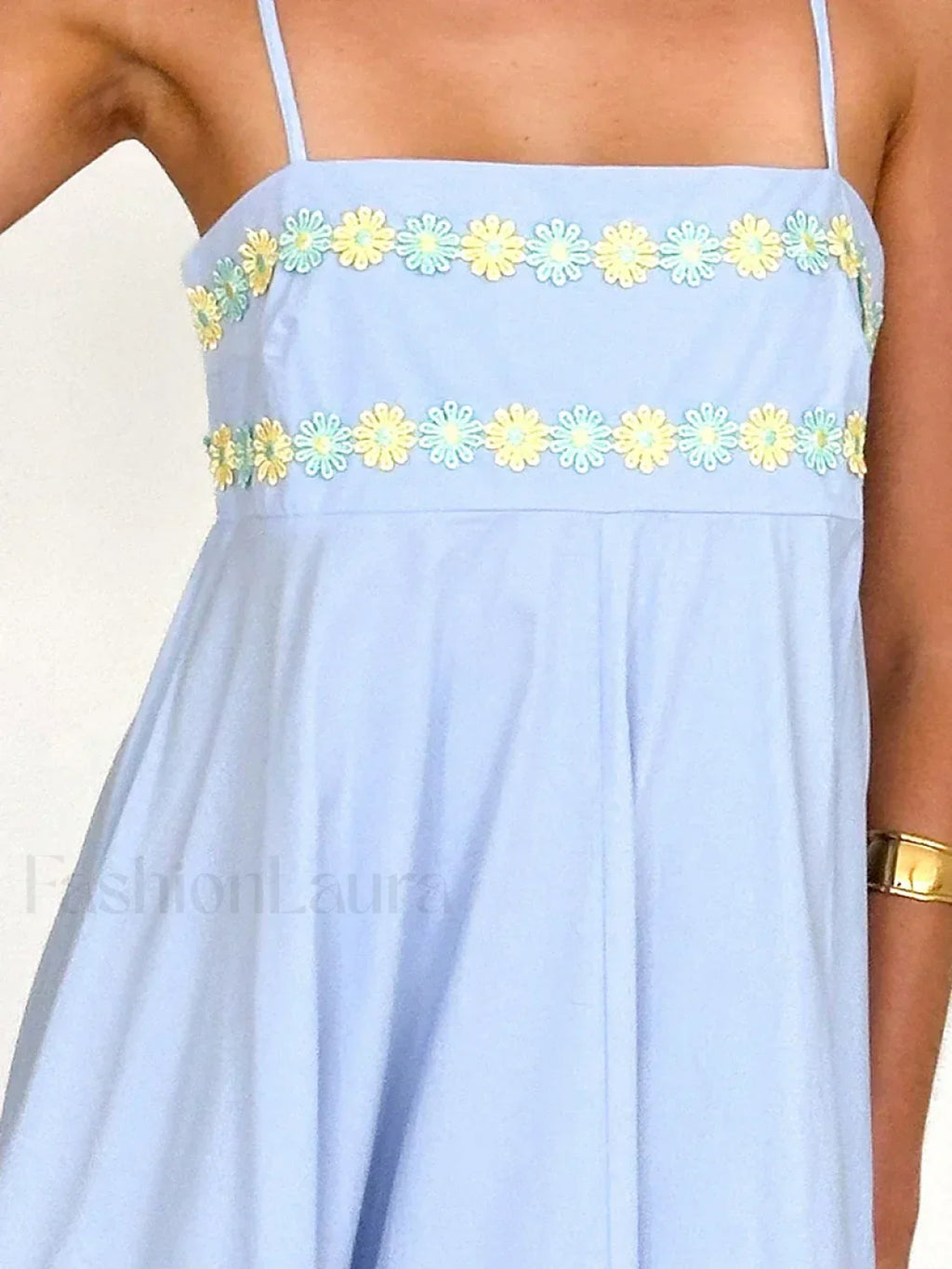 3D Flower Loose A-Line Maxi Dress