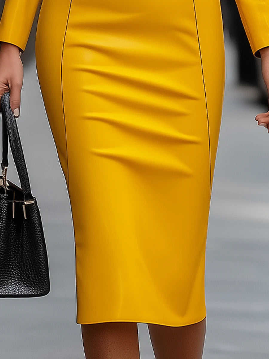 Black Faux Leather Bodycon Dress