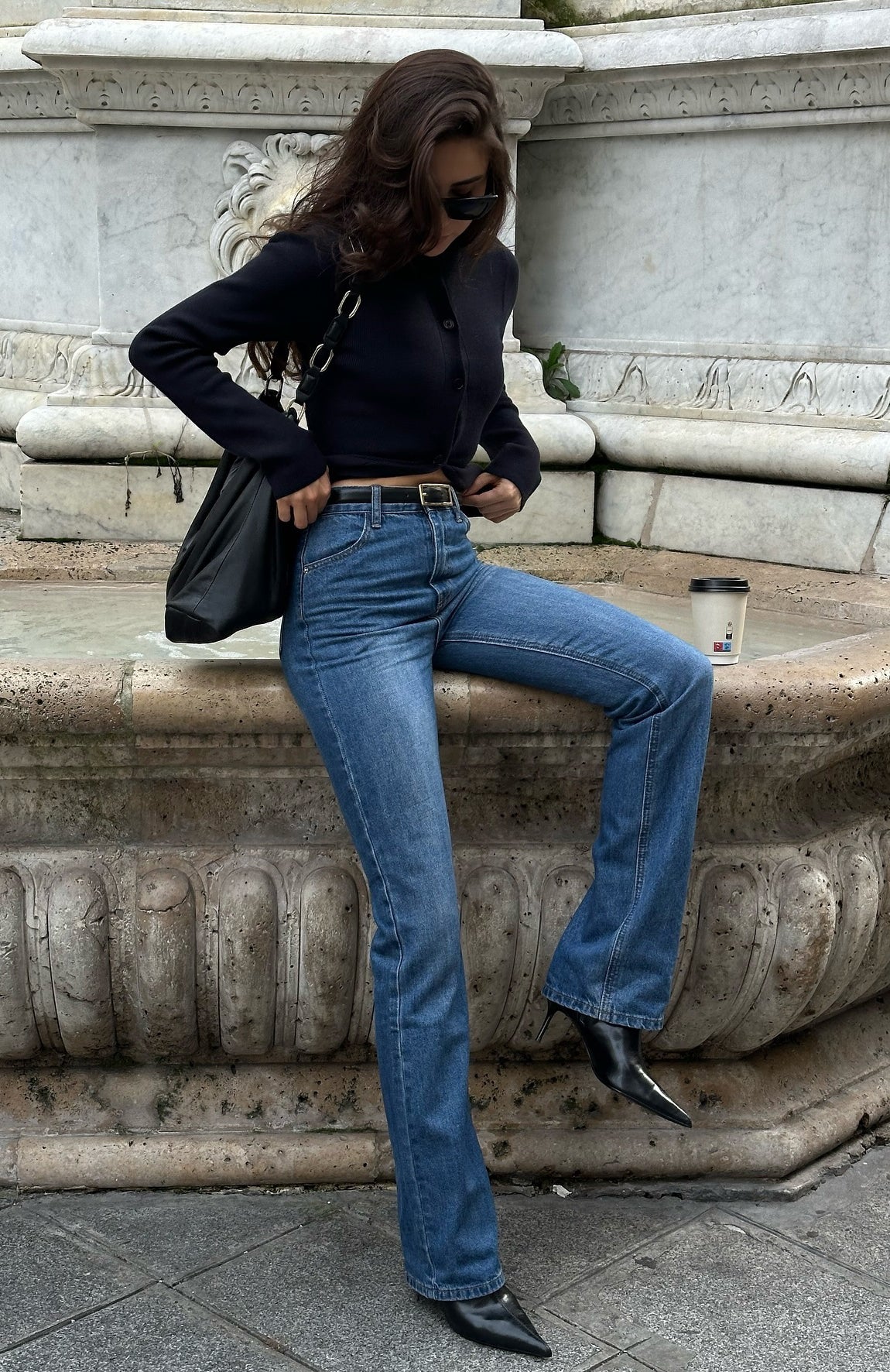 Millie High Rise Bootleg Jeans Dark Blue Wash