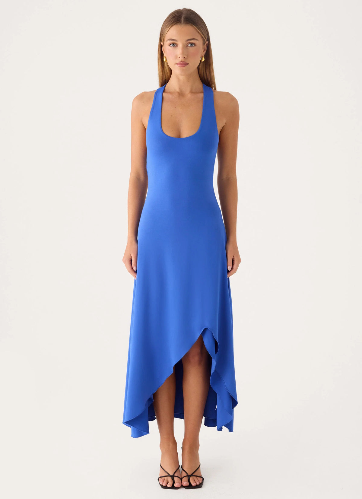 Kyrra Asymmetrical Midi Dress - Electric Cobalt