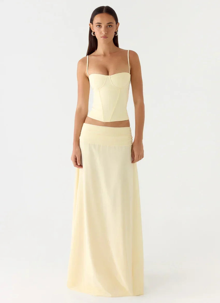 Tayana Corset Top - Yellow