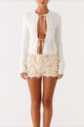 Apricot Sequin Low Waist Shorts