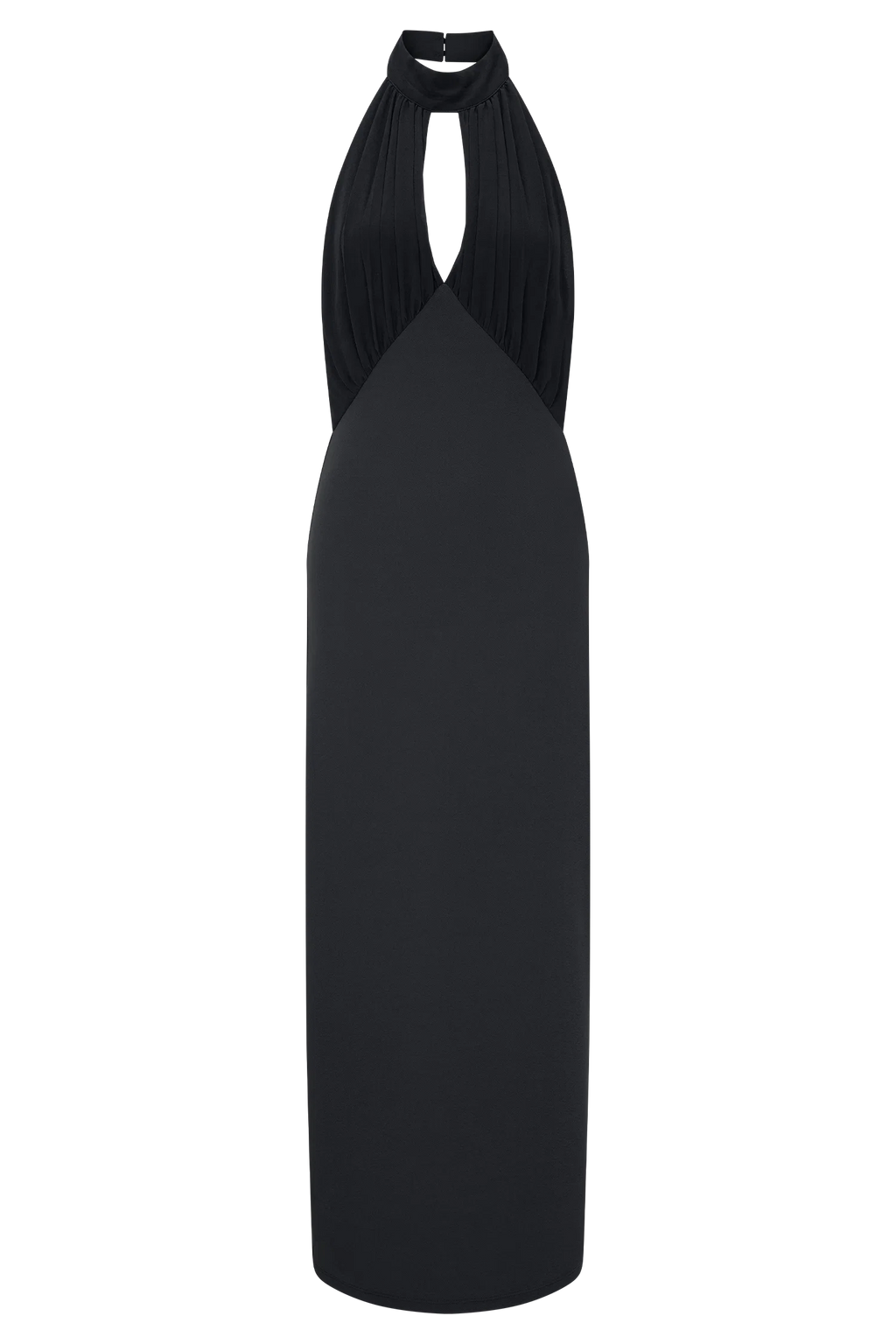 Mierah Halter Midi Dress - Black