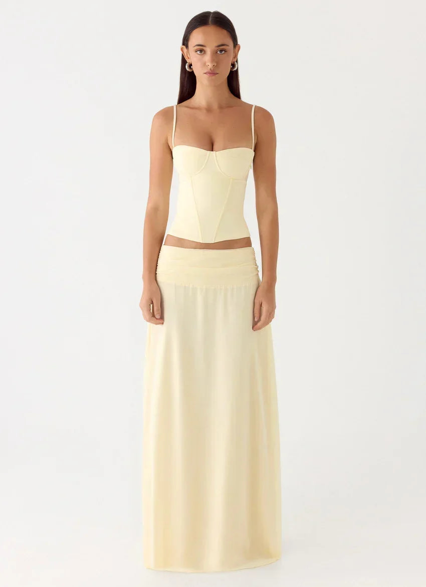 Tayana Corset Top - Yellow