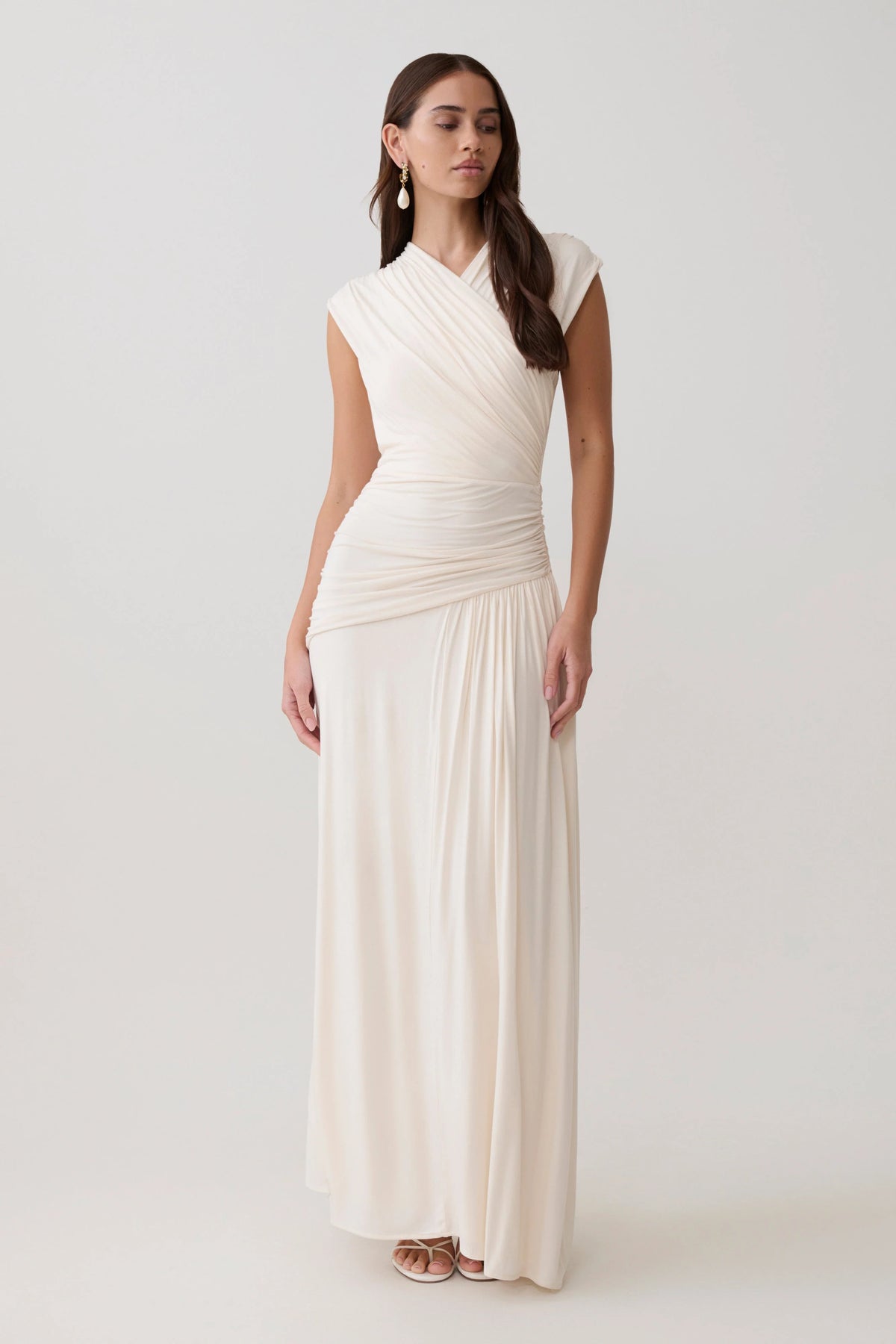 Winslow Cross Over Modal Maxi Dress - Ivory
