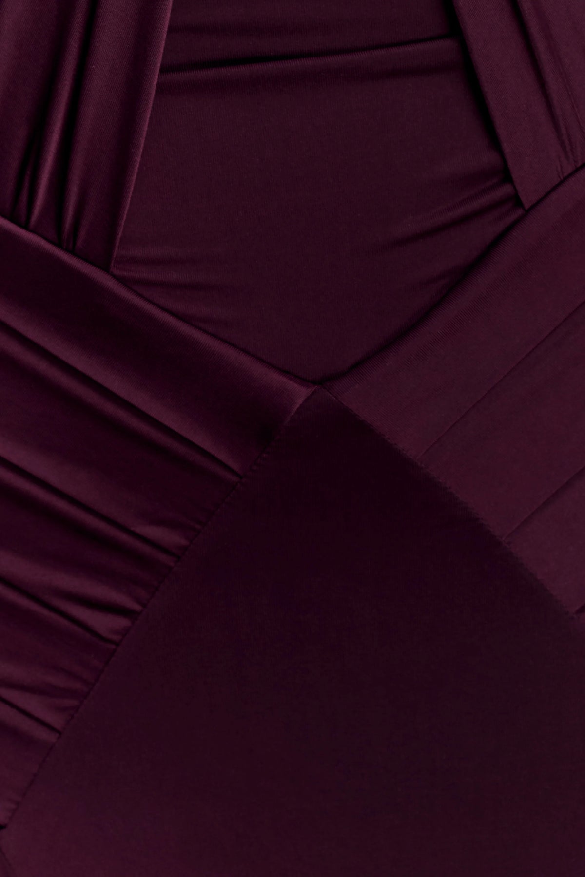 Indira Gathered Slinky Halter Maxi Dress - Mahogany