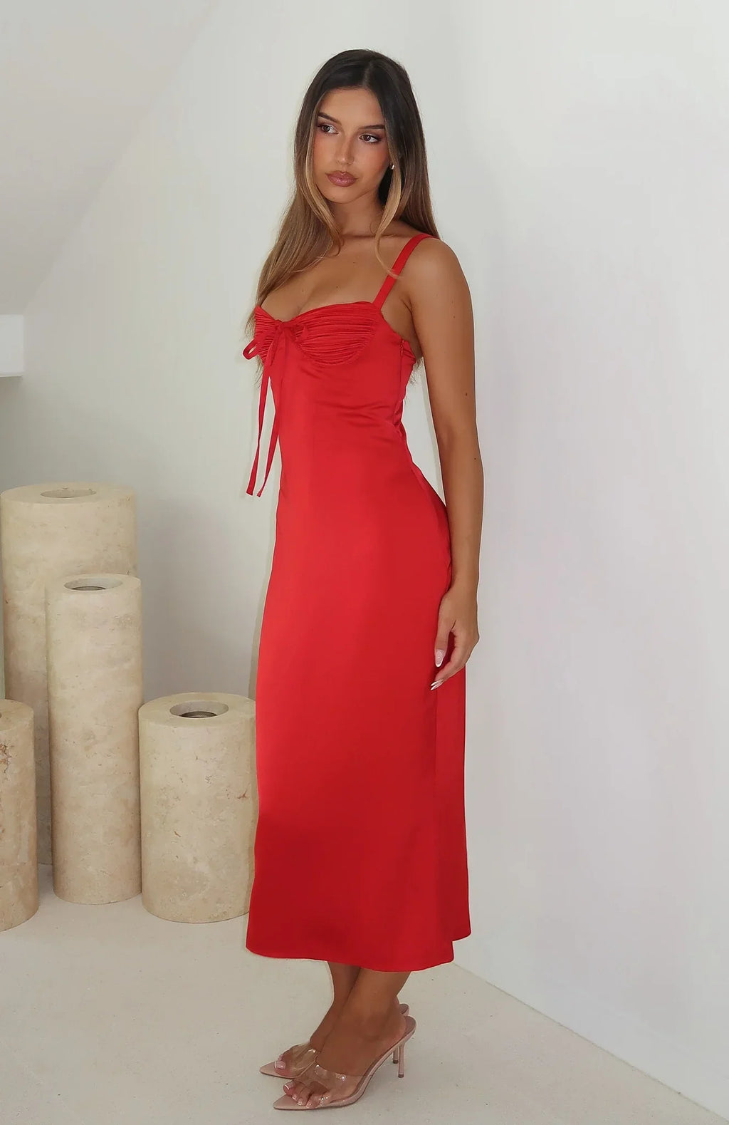 All Yours Midi Dress Red