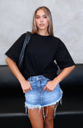 Amelia Denim Mini Skirt Mid Blue Acid Wash