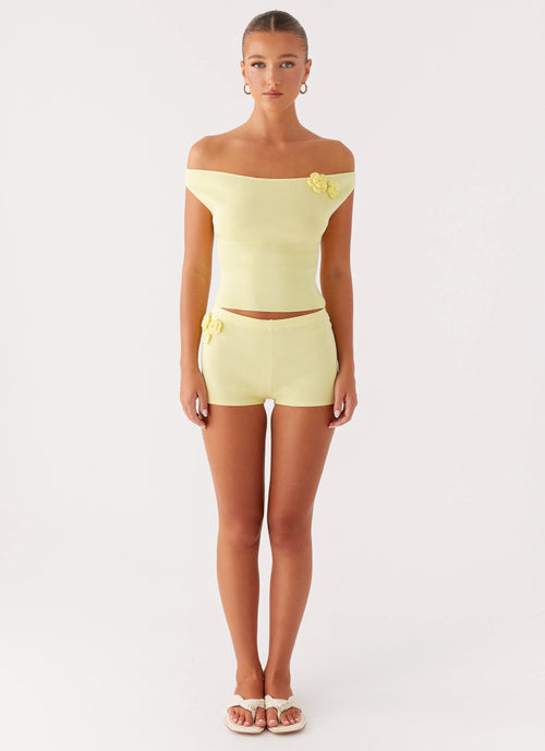 Aliah Knit Top - Yellow