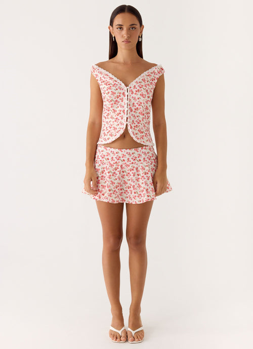 Anja Mini Skirt - Porcelain Rose