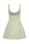 Beth Tweed Mini Dress - Pastel Green