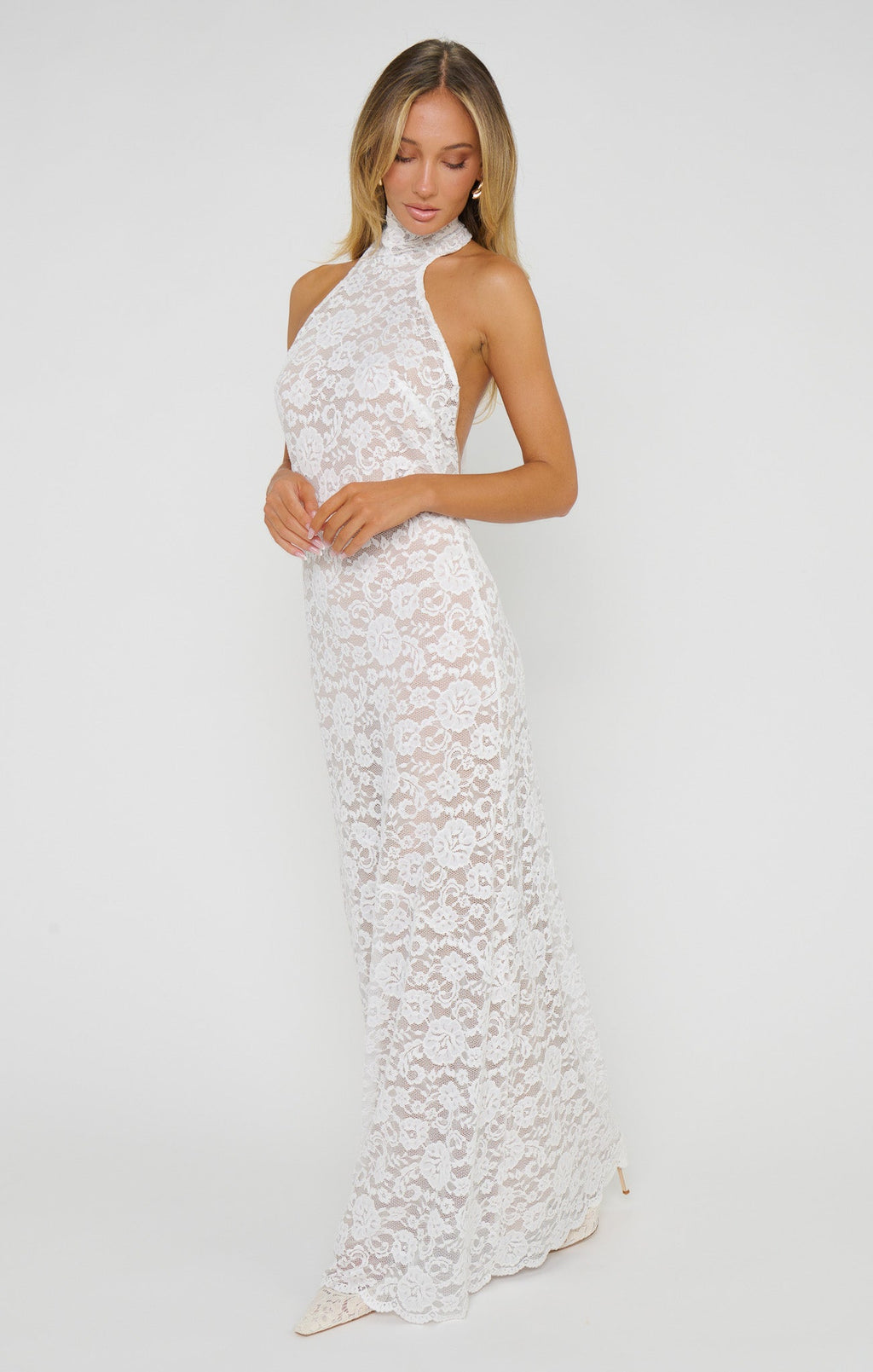 Lisa Maxi Dress ~ White Forever Lace
