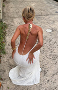 Bare Elegance Maxi Dress Off White