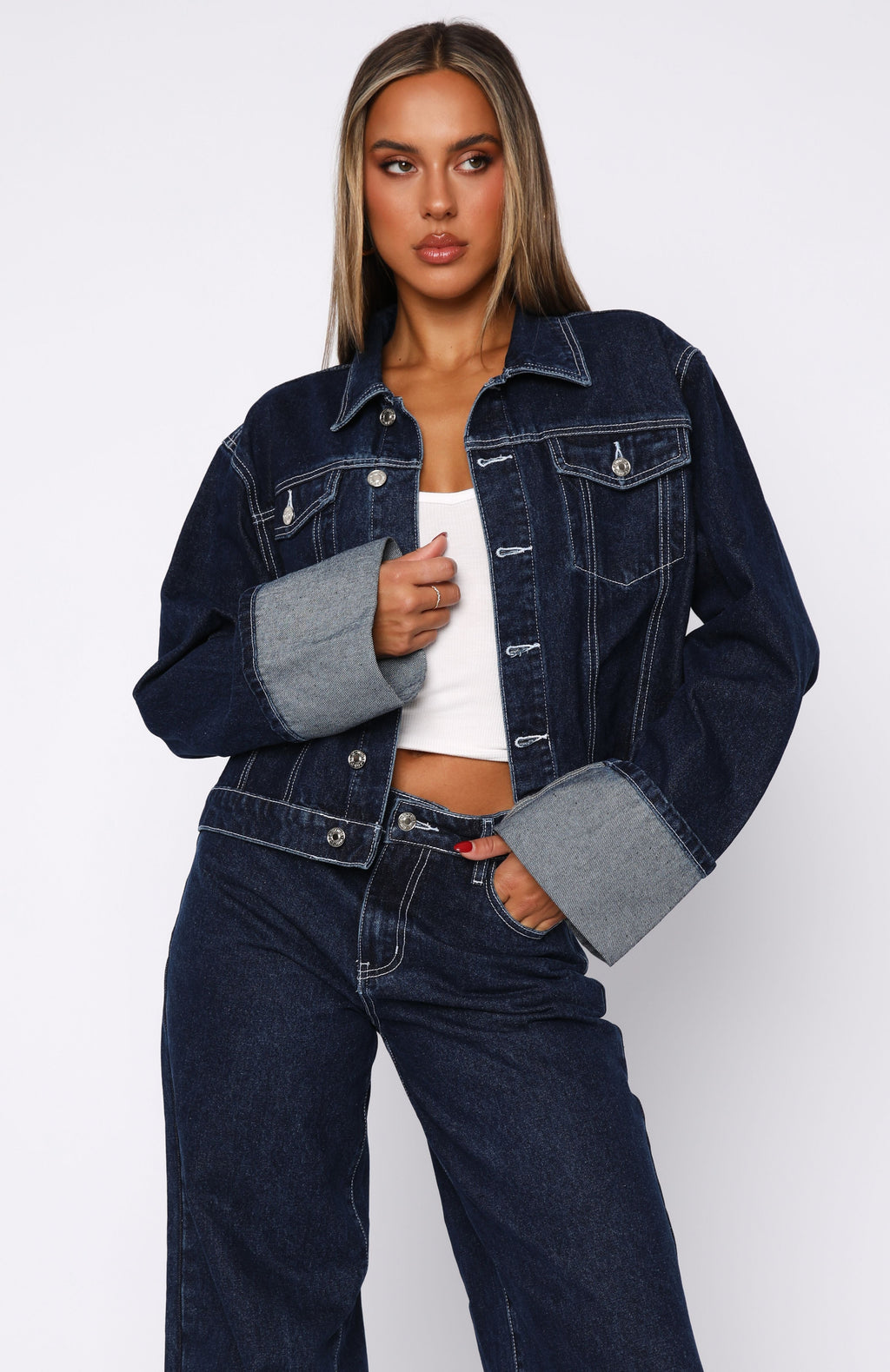 Charlotte Denim Jacket Dark Indigo Wash