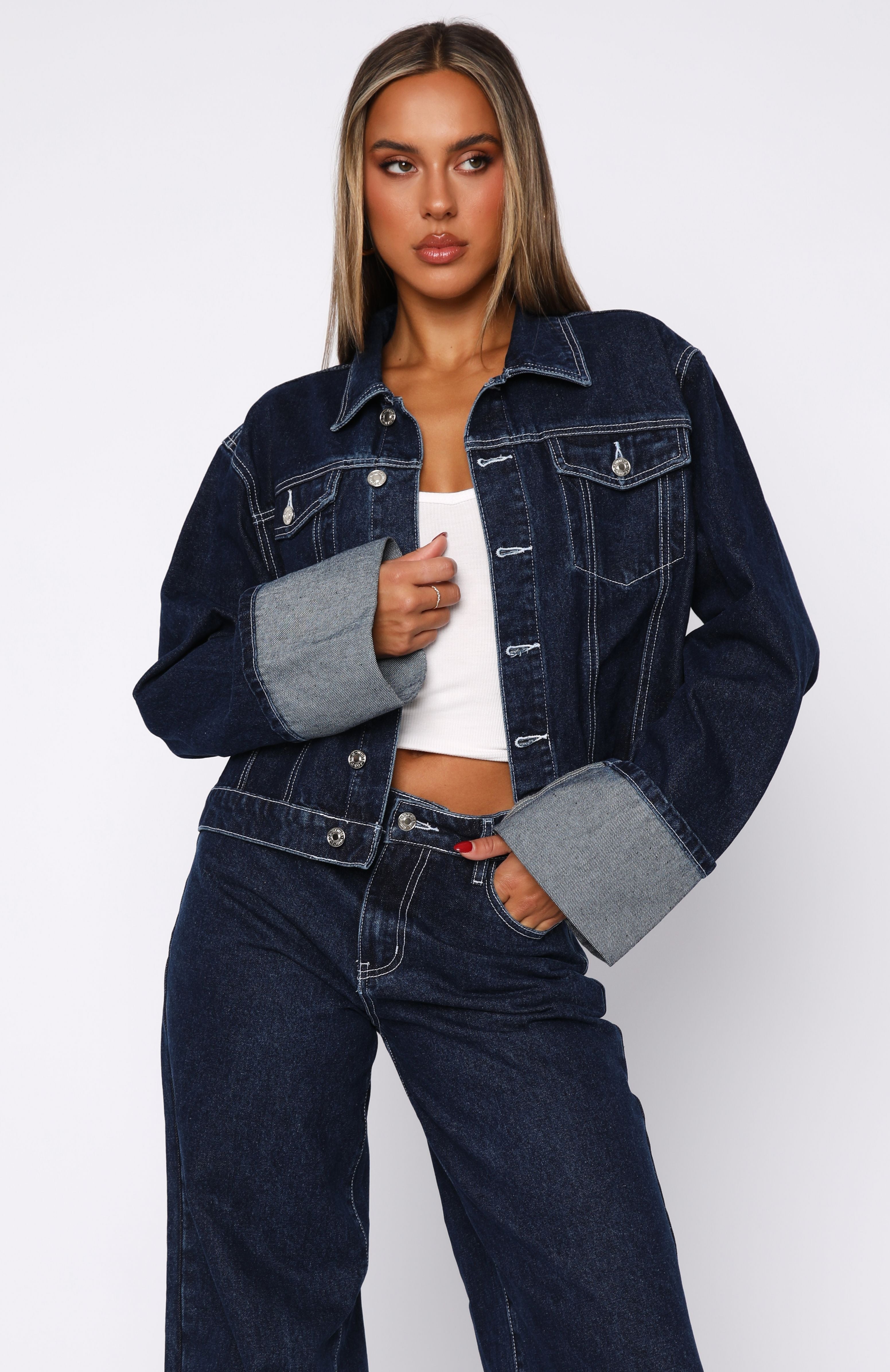 Charlotte Denim Jacket Dark Indigo Wash