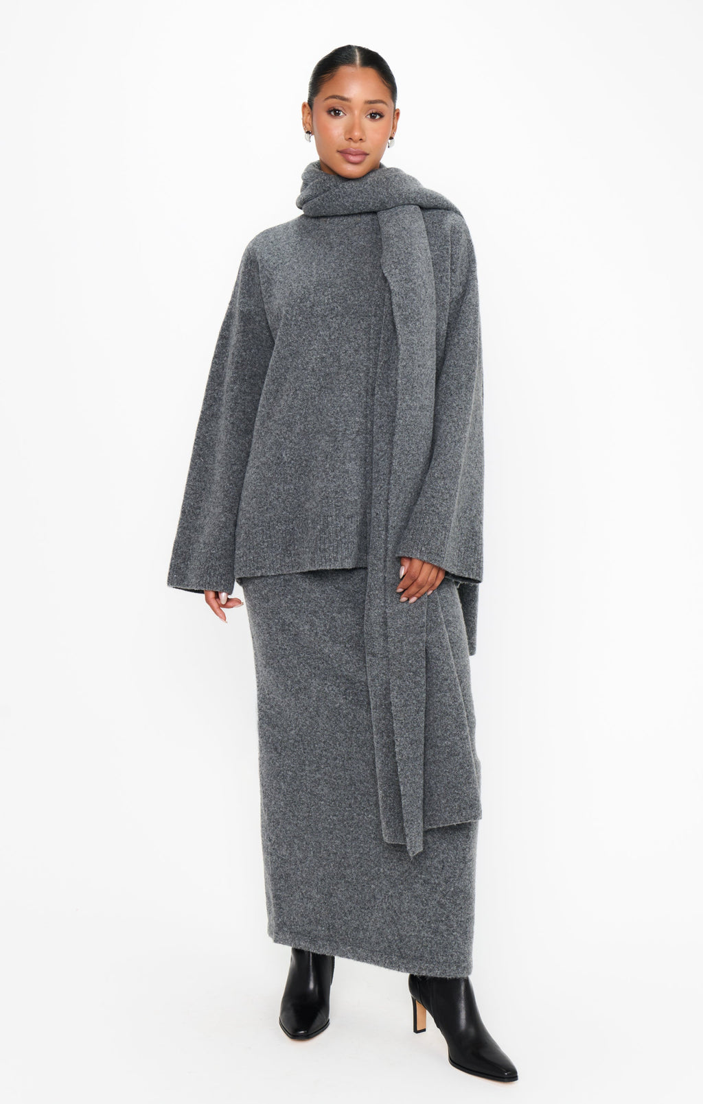 Oslo Skirt ~ Grey Knit