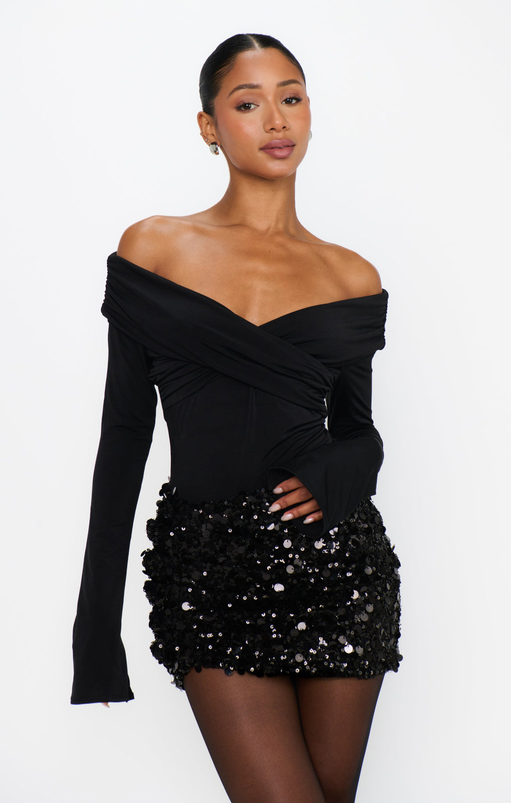 Tribeca Top ~ Black Spandy