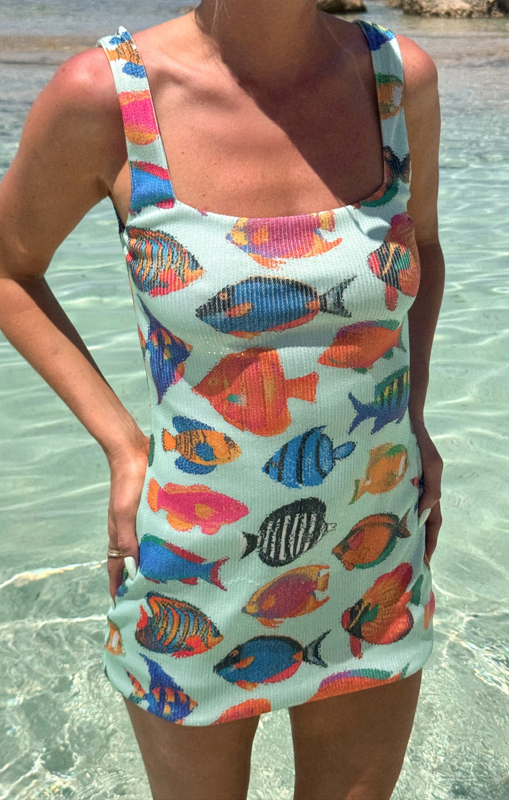 Lets Go Mini Dress ~ Rainbow Reef Sequins