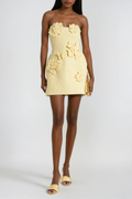 Dazhdbog Strapless Flower Mini Dress