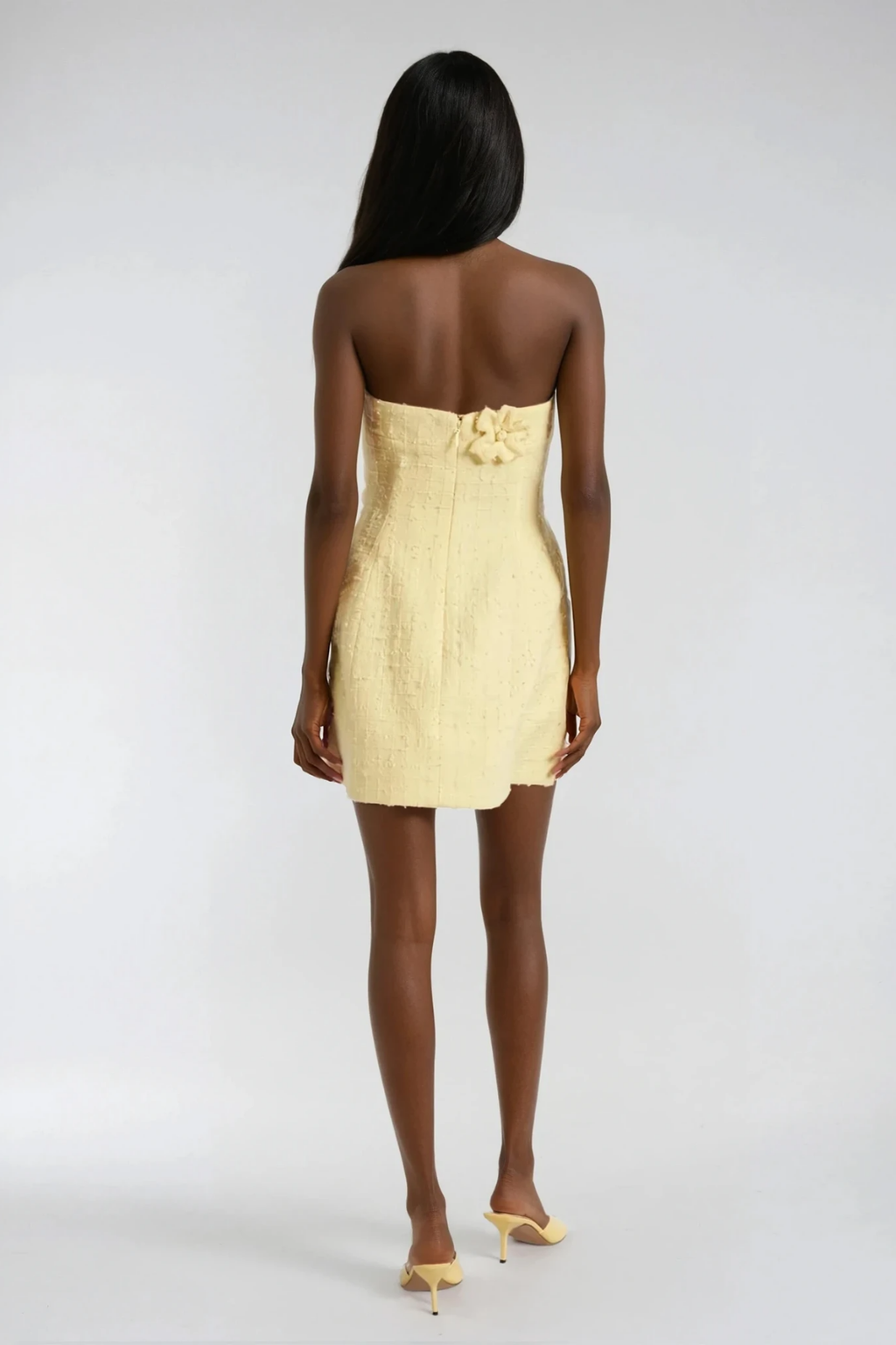 Dazhdbog Strapless Flower Mini Dress