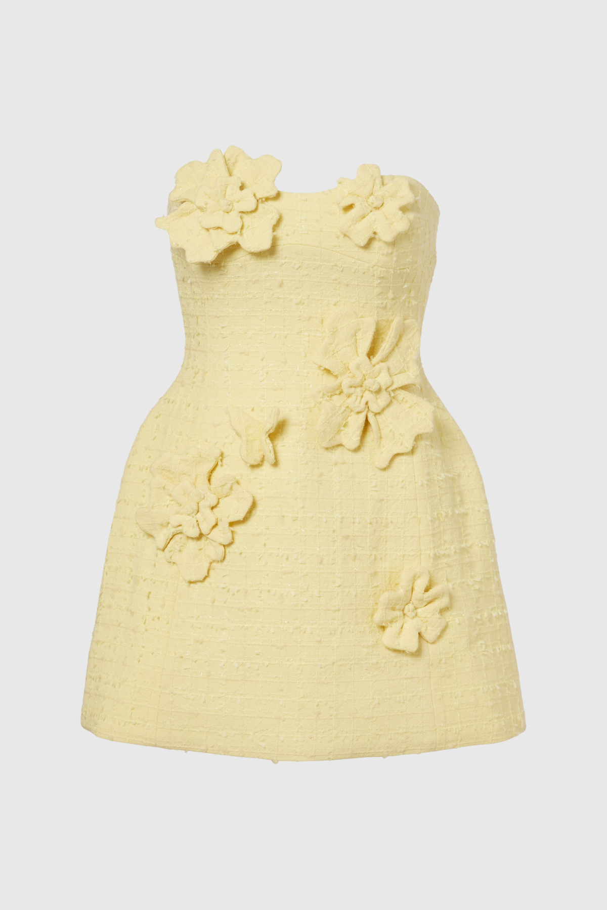 Dazhdbog Strapless Flower Mini Dress