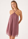Donar Mini Dress - Mocha Mousse