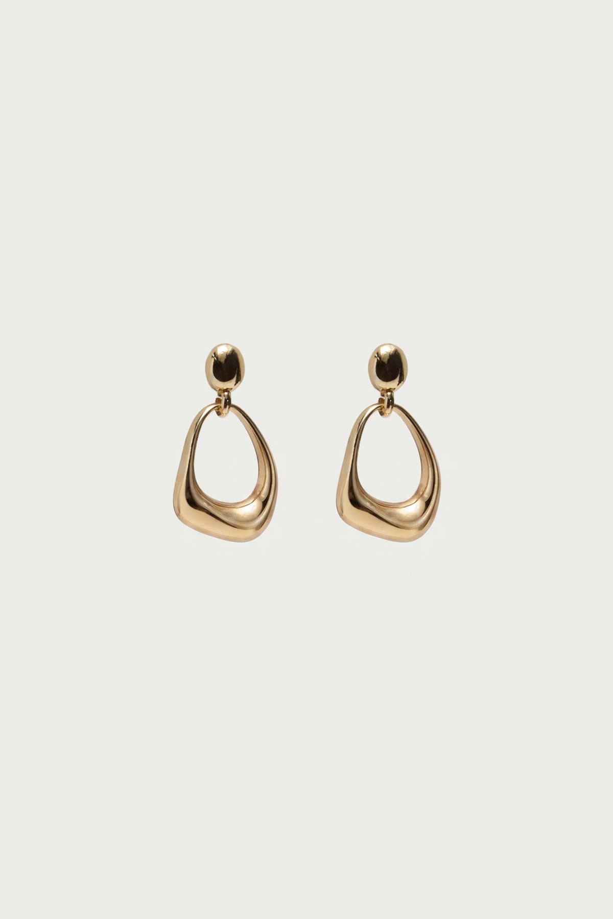 Abstract Oval Dangle Earrings