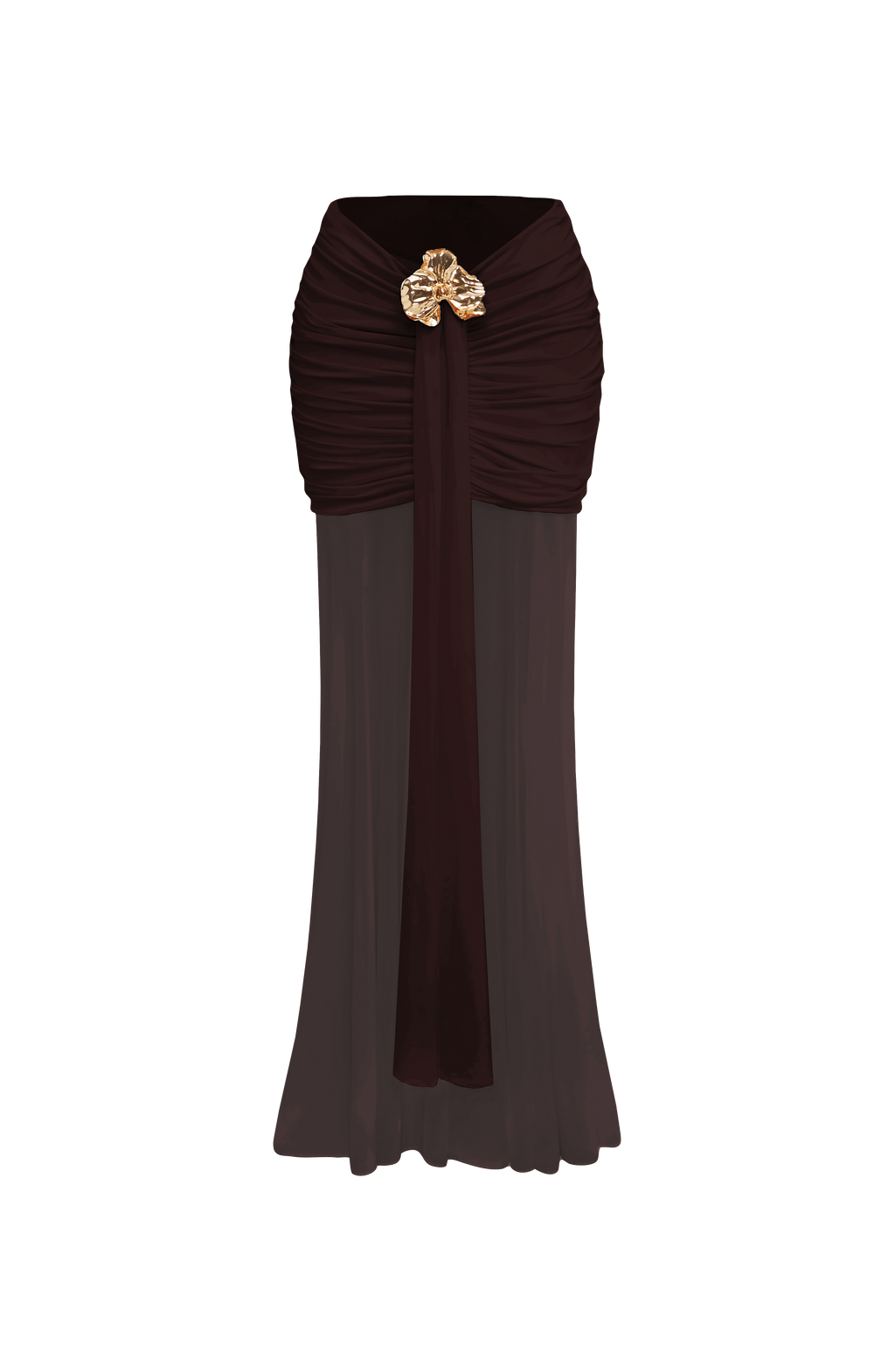 Fae Maxi Skirt - Plum Brown