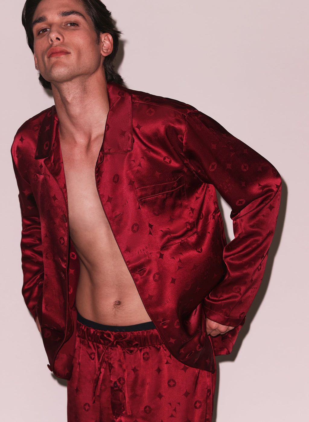 Barolo Silk Jacquard PJ Set