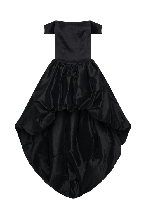 Amelia Bubble Maxi Dress - Black