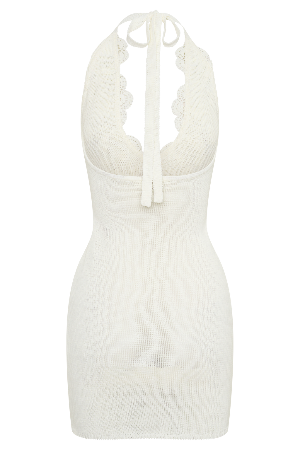 Bohdie Crochet Halter Mini Dress - Ivory