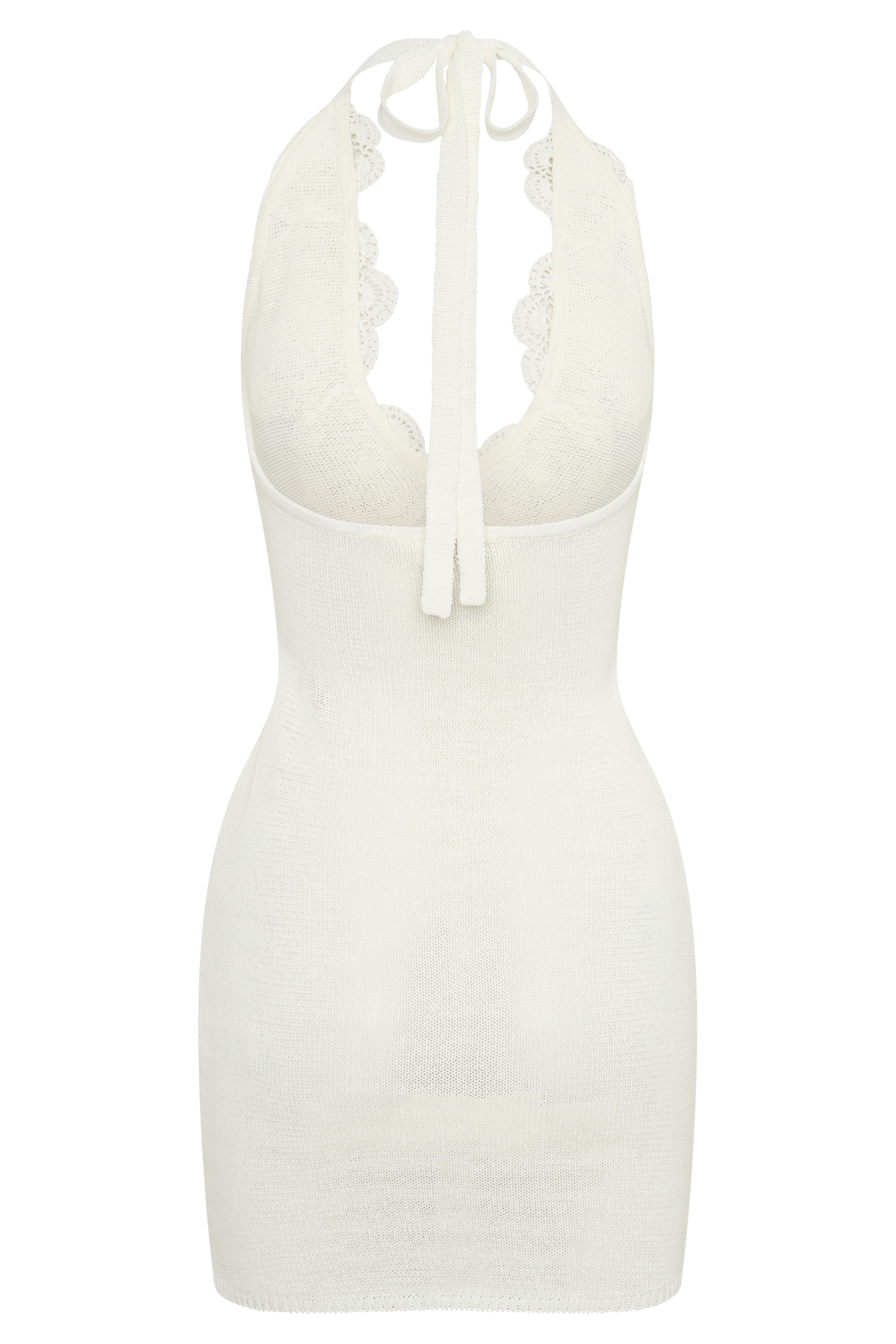 Bohdie Crochet Halter Mini Dress - Ivory