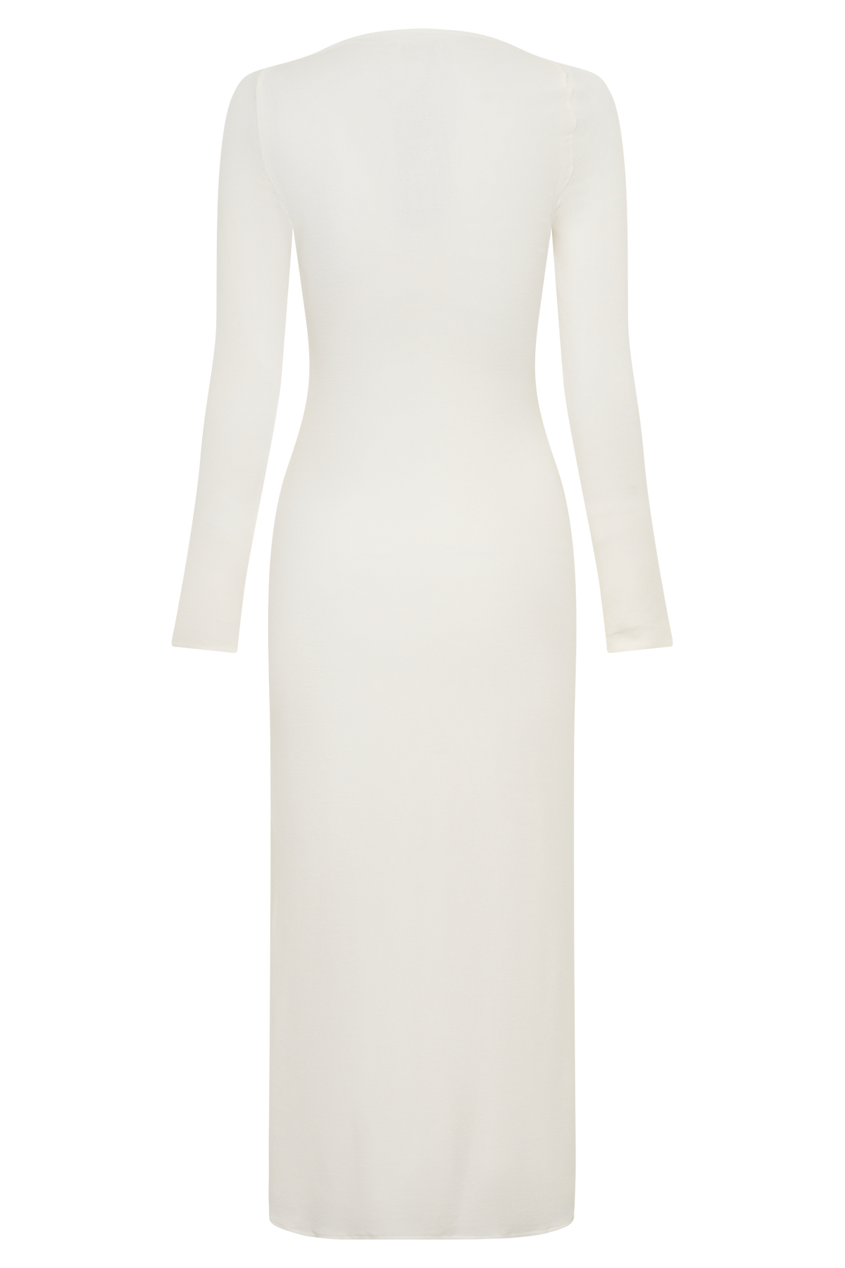 Freja Long Sleeve Wool Midi Dress - White