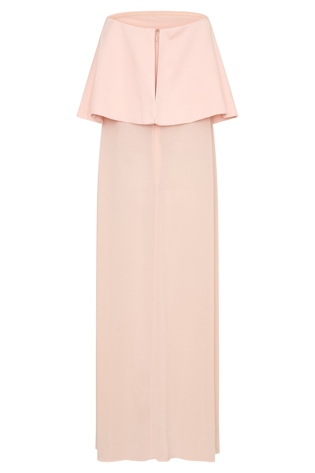 Sophia Satin Strapless Maxi Dress - Peach
