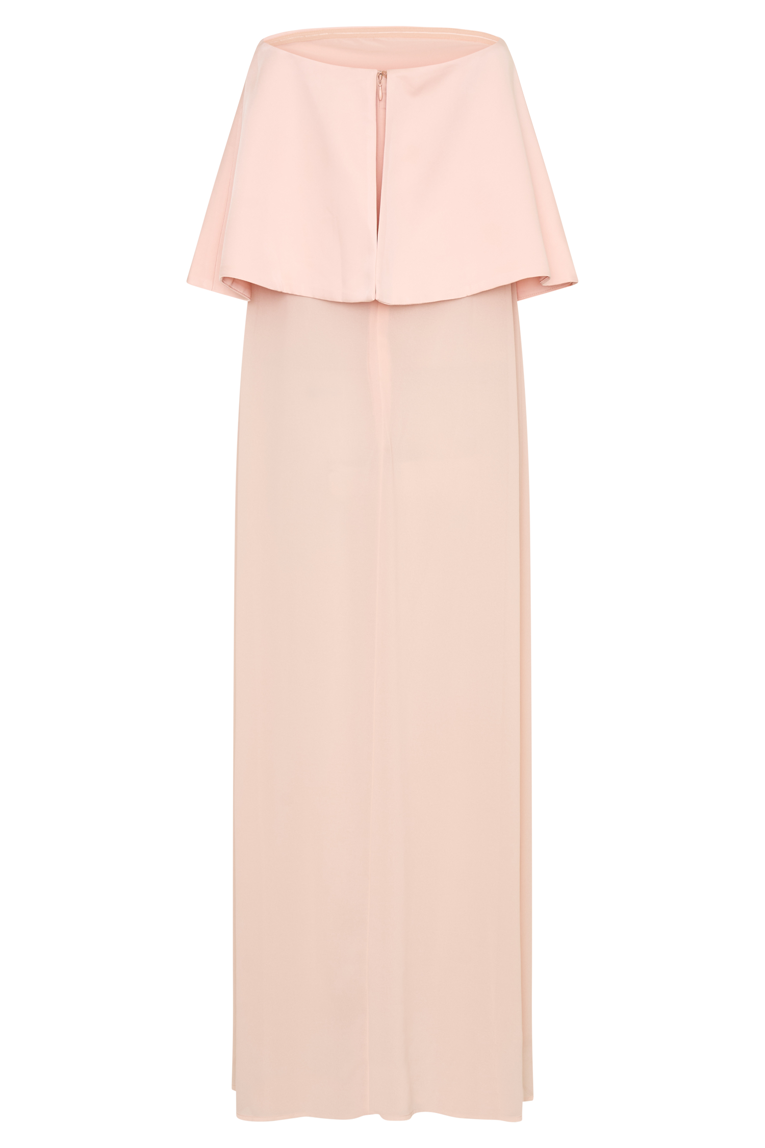 Sophia Satin Strapless Maxi Dress - Peach