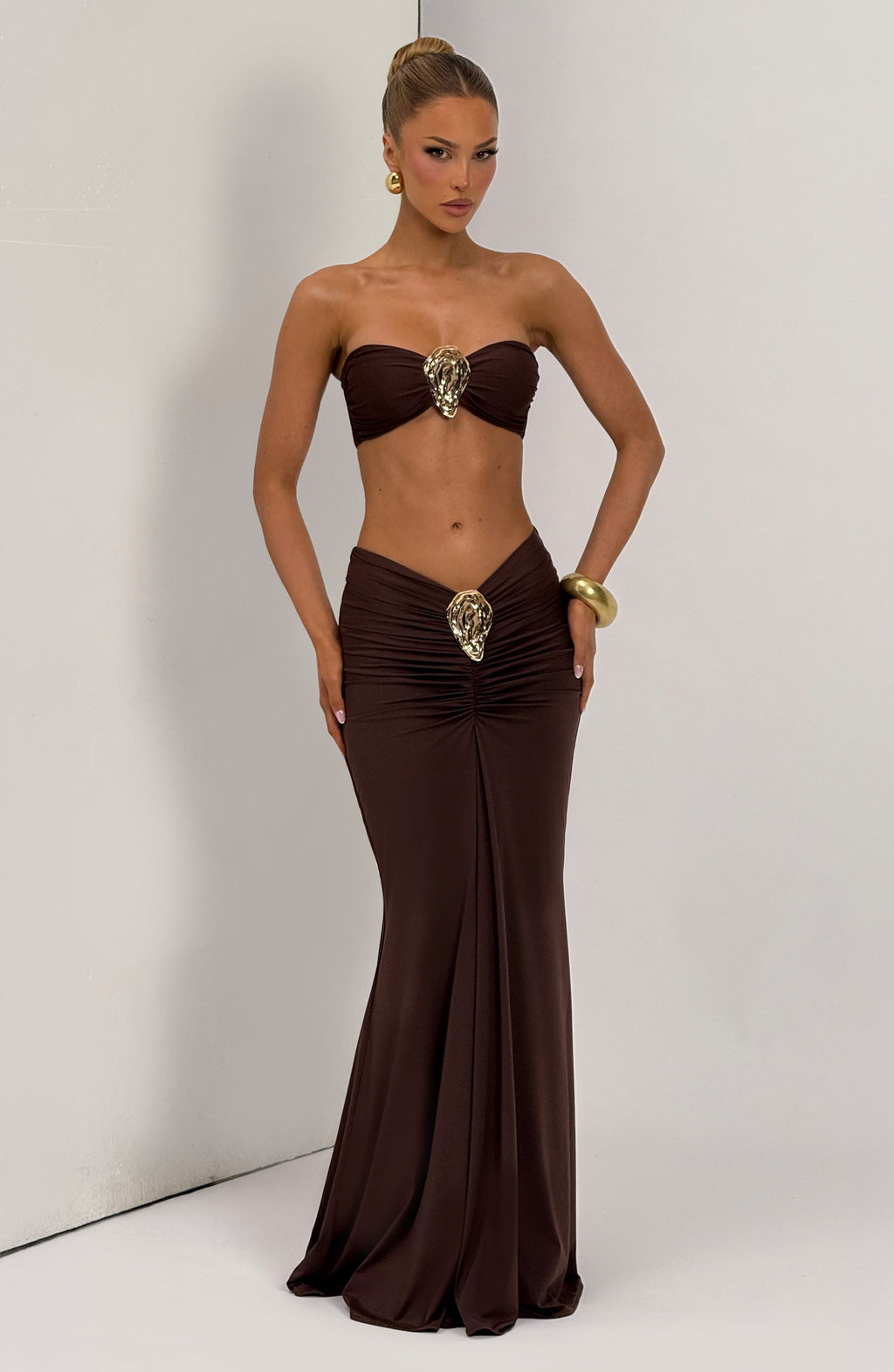 Sonny Maxi Skirt - Plum Brown